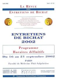 Entretiens de Bichat 2002 : 16- 21 sept. 2002, Paris, Faculté de médecine Pitié-Salpêtrière