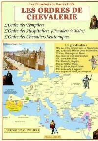 Les ordres de chevalerie : l'ordre des Templiers, l'ordre des Hospitaliers (chevaliers de Malte), l'ordre des chevaliers Teutoniques