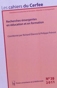 Cahiers du CERFEE (Les), n° 29. Recherches émergentes en éducation et en formation
