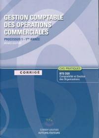 Gestion comptable des opérations commerciales : processus 1 du BTS CGO Comptabilité et gestion des organisations, 1re année, cas pratiques : corrigé