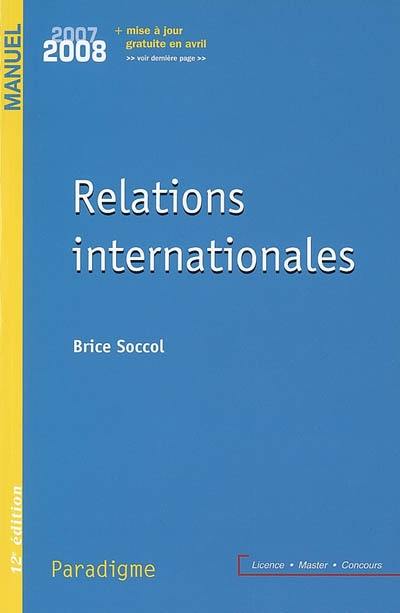 Relations internationales 2007-2008