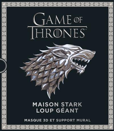 Game of thrones : maison Stark, loup géant : masque 3D et support mural