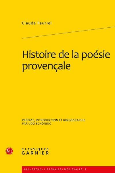 Histoire de la poésie provençale