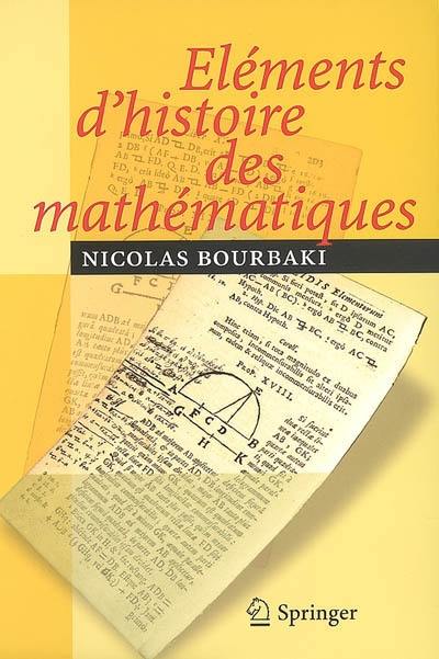 Eléments d'histoire des mathématiques