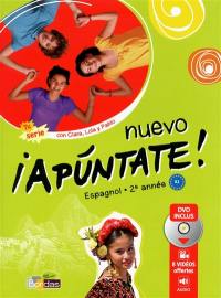 Nuevo apuntate ! espagnol 2e année, A1 grand format : manuel d'élève + DVD vidéo-audio