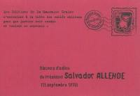 Discours d'adieu du président Salvador Allende (11 septembre 1973)