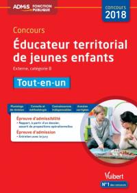 Concours éducateur territorial de jeunes enfants 2018 : externe, catégorie B : tout-en-un