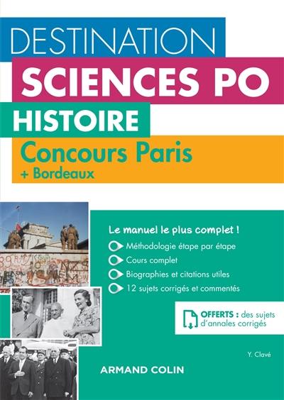 Histoire : concours Paris + Bordeaux