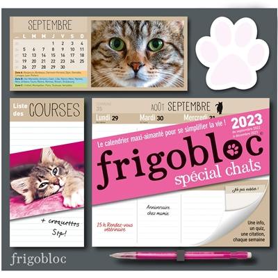 Frigobloc spécial chats 2023 : le calendrier maxi-aimanté pour se simplifier la vie ! : de septembre 2022 à décembre 2023