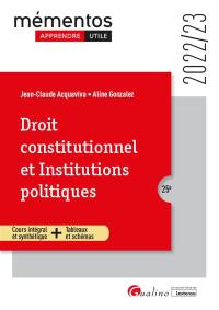 Droit constitutionnel et institutions politiques : 2022-2023
