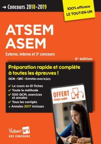ATSEM, ASEM : externe, interne et 3e concours : concours 2018-2019