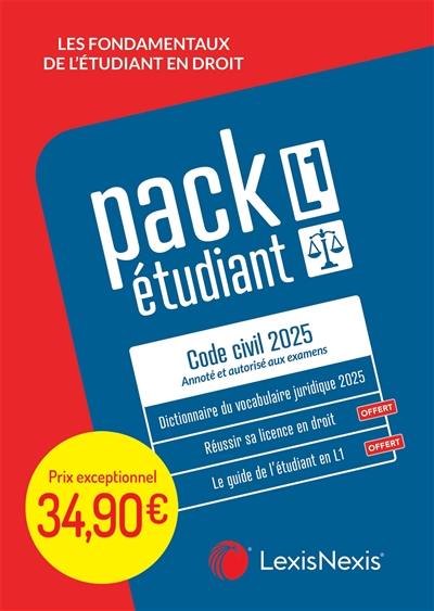 Les fondamentaux de l'étudiant en droit : pack étudiant L1 : Code civil 2025