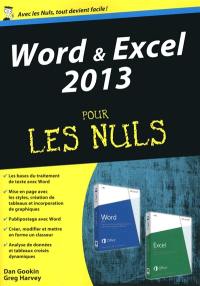 Word & Excel 2013 pour les nuls