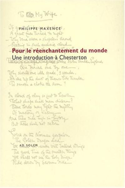 Pour le réenchantement du monde : une introduction à Chesterton