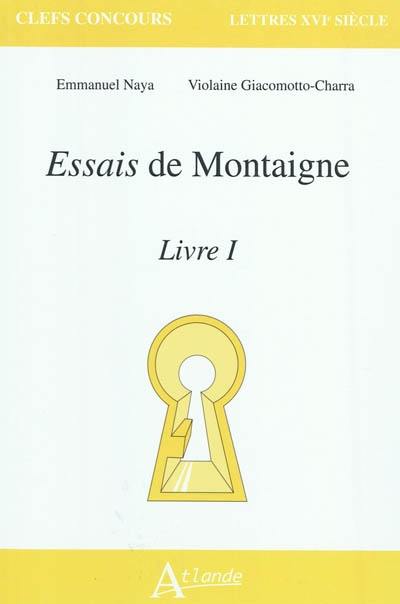 Essais de Montaigne, Livre I
