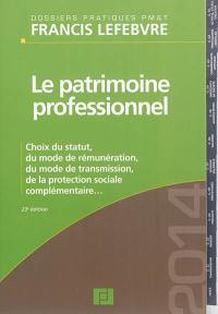 Le patrimoine professionnel : choix du statut, du mode de rémunération, du mode de transmission, de la protection sociale complémentaire...