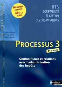 Processus 3, gestion fiscale et relations avec l'administration des impôts, BTS CGO 1re année