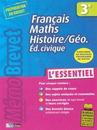 Français, maths, histoire géo 3e, éd. civique