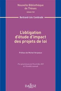 L'obligation d'étude d'impact des projets de loi