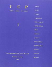 Cahier critique de poésie, n° 7. Jean-François Bory