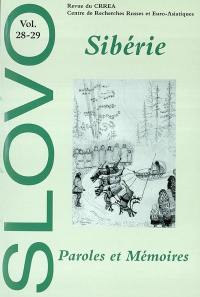 Slovo, n° 28-29. Sibérie : paroles et mémoires