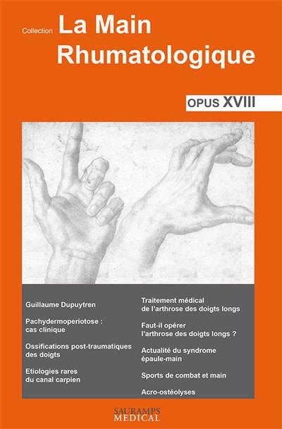 La main rhumatologique : opus XVIII