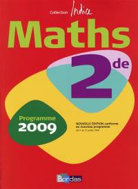 Maths 2de : programme 2009