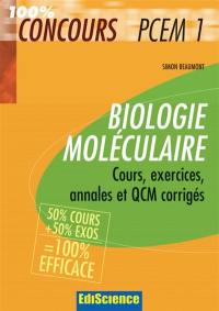 Biologie moléculaire : cours, exercices, annales et QCM corrigés