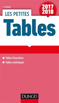 Les petites tables 2017-2018 : 17 tables financières et statistiques