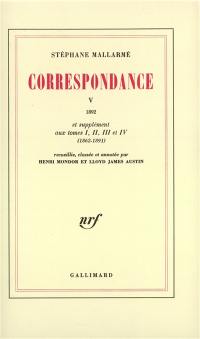 Correspondance. Vol. 5. 1892
