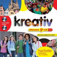 Kreativ, allemand 5e LV2 A1-A2 : nouveau programme cycle 4 : 2 CD audio classe