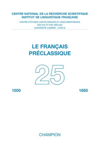 Français préclassique (Le), n° 25. Les italianismes en français préclassique