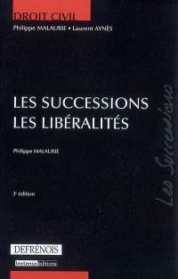Les successions, les libéralités