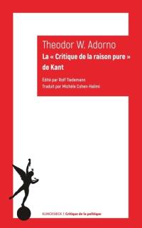 La Critique de la raison pure de Kant (1959)
