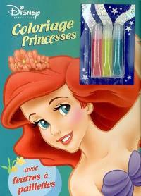 Coloriage princesses : avec gels à paillettes