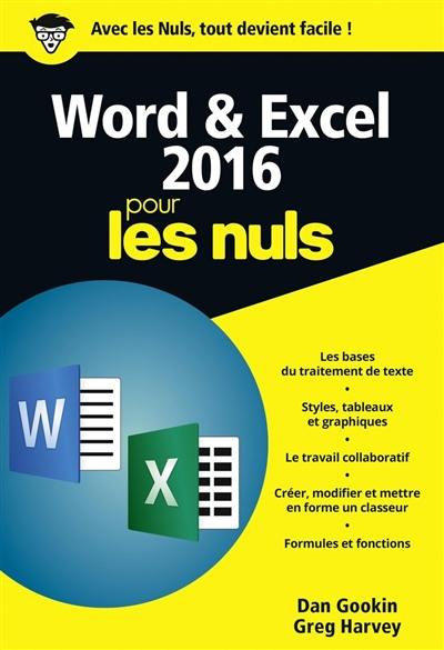 Word & Excel 2016 pour les nuls