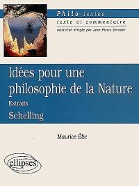 Idées pour une philosophie de la nature, Schelling : extraits