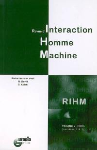 Revue d'interaction homme-machine, n° 7 (2006)