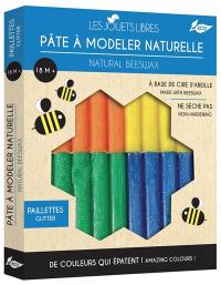 Pâte à modeler naturelle paillettes : à base de cire d'abeille : des couleurs qui épatent !. Natural beeswax glitter : made with beeswax : amazing colours !