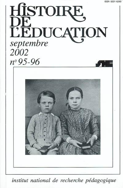 Histoire de l'éducation, n° 95-96. Bibliographie d'histoire de l'éducation française : titres parus au cours de l'année 1999 et suppléments des années antérieures