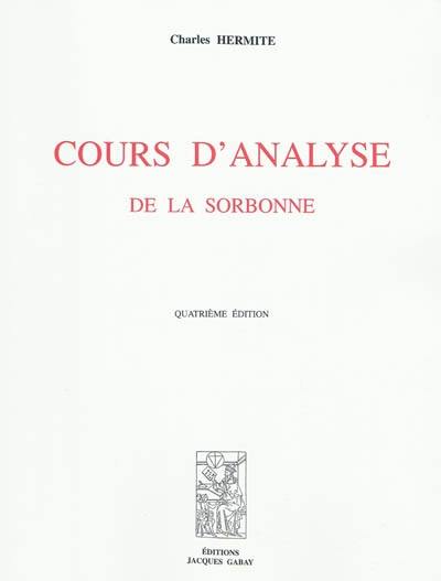 Cours d'analyse de la Sorbonne