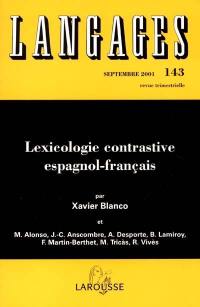 Langages, n° 143. Lexicologie contrastive espagnol-français