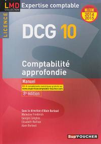 DCG 10, comptabilité approfondie, licence : manuel : 2014-2015