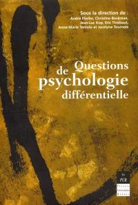 Questions de psychologie différentielle