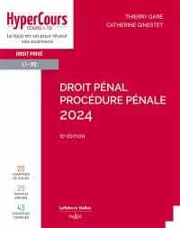 Droit pénal, procédure pénale 2024 : droit privé, L1-M2