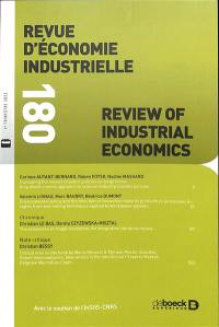 Revue d'économie industrielle, n° 180. Varia