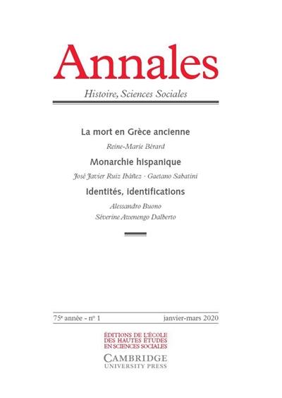 Annales, n° 1 (2020). La mort en Grèce ancienne