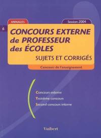 Annales et corrigés : concours externe, session 2006