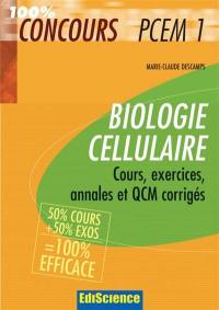 Biologie cellulaire : cours, exercices, annales et QCM corrigés