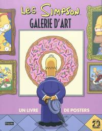 Les Simpson, galerie d'art : un grand livre de posters